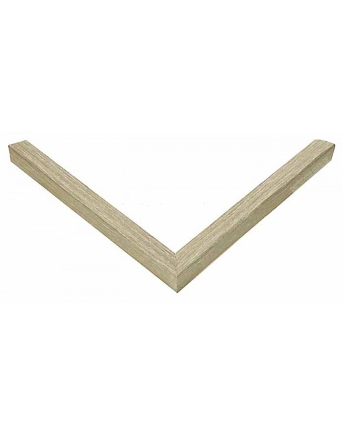 Κορνίζα ξύλινη 1,8 εκ. λοξή στενή πλακέ ρουστίκ μπεζ 923-43